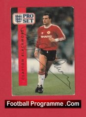 Manchester United Clayton Blackmore Man Utd Signed Football Card Autograph
