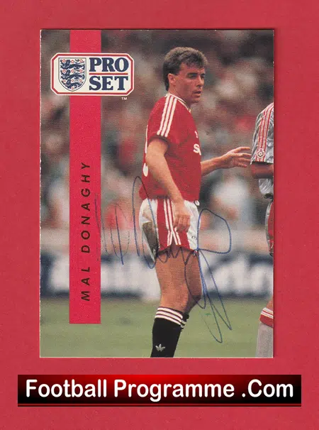 Manchester United Mal Donaghy Man Utd Signed Football Card Autographed - Image 2