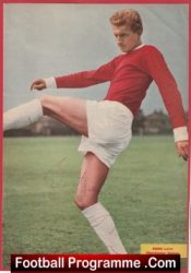 Manchester United Denis Law Autographed Signed Picture 1960s