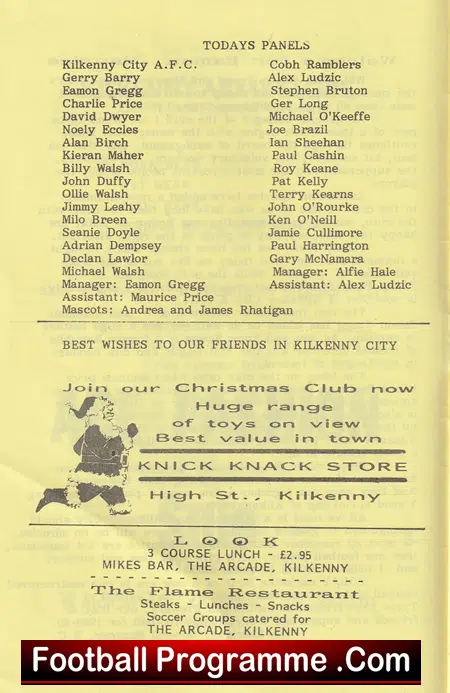 Kilkenny City v Cobh Ramblers 1989 - Ireland - Roy Keane Debut - Image 3