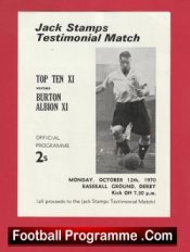 Jack Stamp Testimonial Derby County 1970 plus George Best + Charlton