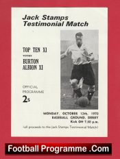 Jack Stamp Testimonial Derby County 1970 plus George Best + Charlton