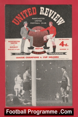  Manchester United v Sheffield Wednesday 1957 - Munich Season Football Programme .COM Football Programmes Memorabilia