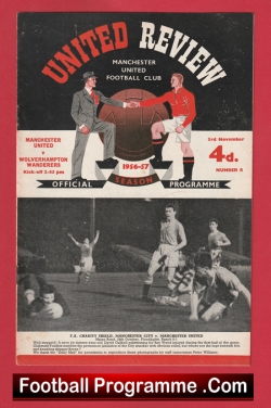  Manchester United v Everton 1956 Football Programme .COM Football Programmes Memorabilia