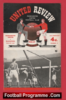  Manchester United v Arsenal 1957 Football Programme .COM Football Programmes Memorabilia