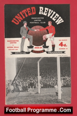  Manchester United v Blackpool 1957 Football Programme .COM Football Programmes Memorabilia