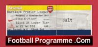 Arsenal v Manchester United 2014 – Football Ticket