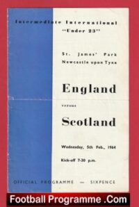 England v Scotland 1964 – Under 23 Newcastle + Bremner