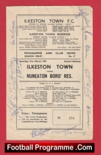 Ilkeston Town v Nuneaton Borough 1959 – Multi Signed Autographed