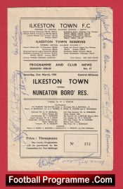 Ilkeston Town v Nuneaton Borough 1959 – Multi Signed Autographed
