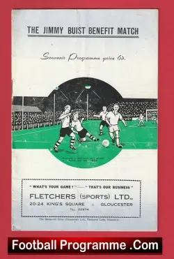 Jimmy Buist Testimonial Gloucester City 1953 - Multi Signed Autographed - football programme