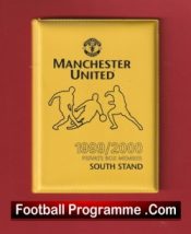 Manchester United Man Utd Season Ticket Book LMTB 1999 2000 Pack