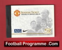 Manchester United Man Utd Season Ticket Book LMTB 2006 2007