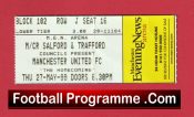 Manchester United Treble Season Trophy Presentation M.E.N Arena Ticket 1999