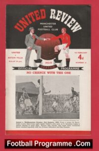 Manchester United v Aston Villa 1953 – 1950s Programmes