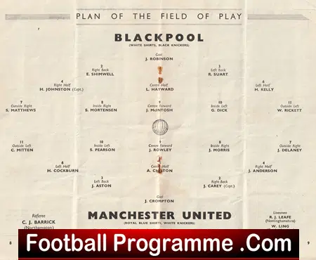 Manchester United v Blackpool 1948 - FA Cup Final Genuine 1940's - Image 7