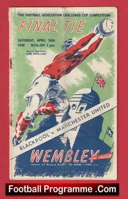 Manchester United v Blackpool 1948 - FA Cup Final Genuine 1940's - football programme