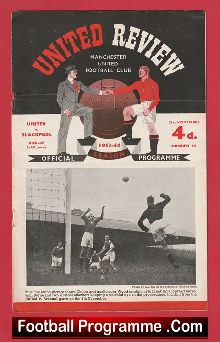 Manchester United v Blackpool 1953 - 1950s Man Utd - Image 2