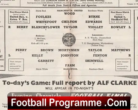 Manchester United v Blackpool 1953 - 1950s Man Utd - Image 3