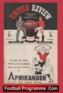 Manchester United v Charlton Athletic 1948 - Man Utd 1940s FA Cup - football programme