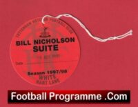 Manchester United v Tottenham 1997 – Bill Nicholson Suite Ticket