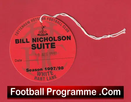 Manchester United v Tottenham 1997 - Bill Nicholson Suite Ticket - Image 2