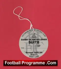 Manchester United v Tottenham 1997 - Danny Blanchflower Suite Ticket - football memorabilia