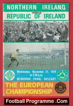 Northern Ireland v Ireland 1979 - Multi Signed Autographed - football programme