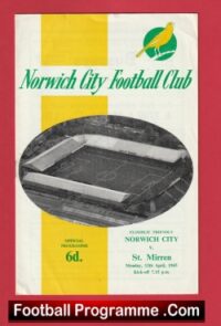 Norwich City v St Mirren 1965 – Friendly