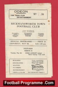 Rickmansworth Town v Marlow 1951 – Spartan League