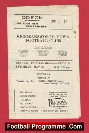 Rickmansworth Town v Marlow 1951 – Spartan League