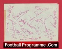 Torquay United Football Club Multi Autographed Signed Sheet 1955