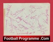 Torquay United Football Club Multi Autographed Signed Sheet 1955
