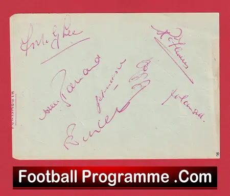 Torquay United Football Club Multi Autographed Signed Sheet 1955 - Image 3