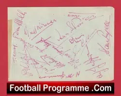 Torquay United Football Club Multi Autographed Signed Sheet 1955 - football programme