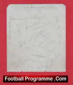 West Bromwich Albion Football Club Multi Signed Football Team 1955 - football programme