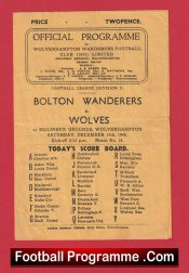 Wolves Wolverhampton v Bolton Wanderers 1946