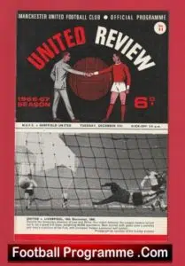 Manchester United v Sheffield United 1966 – Man Utd 60s