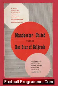 Manchester United v Red Star Belgrade 1958 – European Cup 58