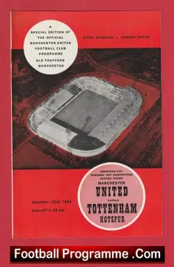 Manchester United v Tottenham 1963 - Man Utd 63 ECWC
