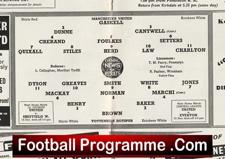 Manchester United v Tottenham 1963 - Man Utd 63 ECWC - Image 3