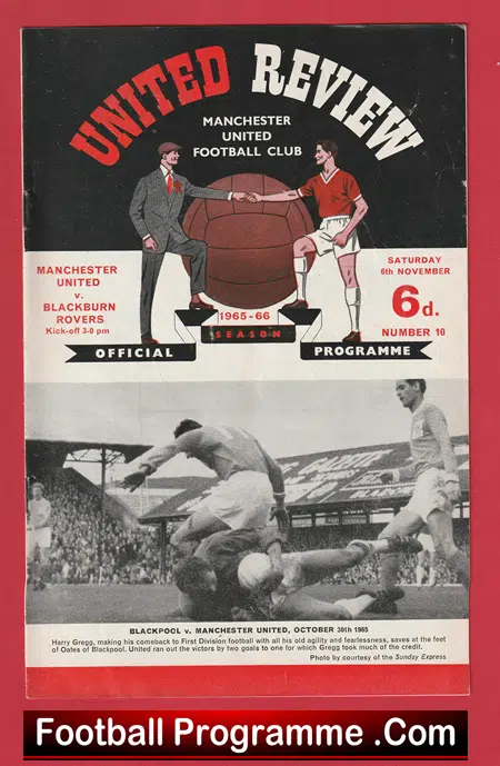 Manchester United v Blackburn Rovers 1965 - Man Utd 65 - Image 2
