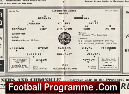 Manchester United v Blackburn Rovers 1965 - Man Utd 65 - Image 3