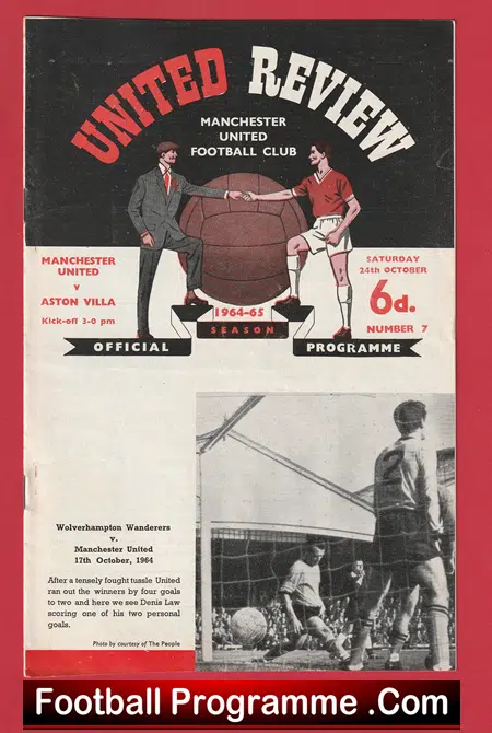Manchester United v Aston Villa 1964 - Man Utd 64 - Image 2