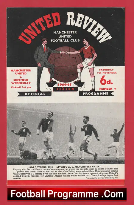 Manchester United v Sheffield Wednesday 1964 - Man Utd 64 - Image 2