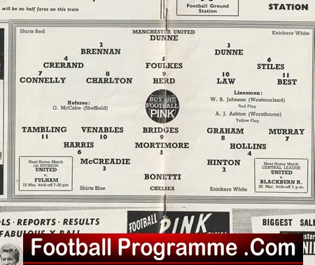 Manchester United v Chelsea 1965 - Man Utd 65 - Image 3