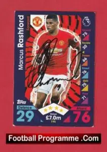 Manchester United Marcus Rashford Autographed Signed Football Card