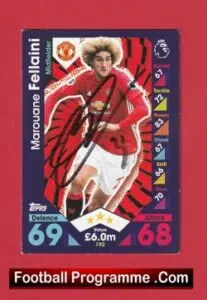 Manchester United Marouane Fellaini Autographed Signed Football Card