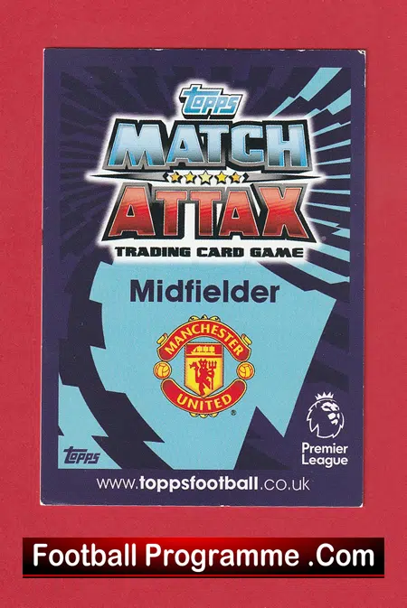 Manchester United Marouane Fellaini Autographed Signed Football Card - Image 3