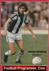 West Bromwich Albion Bryan Robson Autograph Signed Picture Man Utd